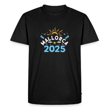 Mallorca 2025 - Männer Premium Bio T-Shirt - Schwarz - Vorne - Nico (187cm)