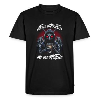 Hello Darkness My Old Friend - Men's Premium Organic T-Shirt - black - Front - Nico (187cm)