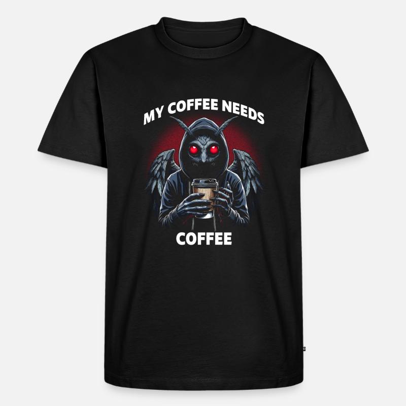 My Coffee Needs Coffee - Männer Premium Bio T-Shirt - Schwarz