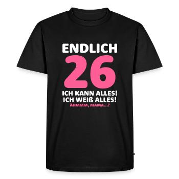 Enfin 35 je peux tout faire, je sais tout - T-shirt Premium bio Homme - noir - Devant - Nico (187cm)