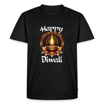 Joyeux Diwali - T-shirt Premium bio Homme - noir - Devant - Nico (187cm)