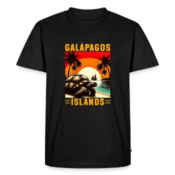 Îles Galápagos - T-shirt Premium bio Homme - noir - Devant - Nico (187cm)