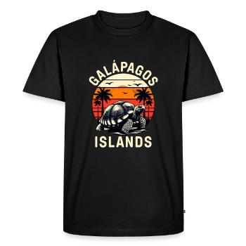 Tortues géantes des Galapagos Îles Galápagos - T-shirt Premium bio Homme - noir - Devant - Nico (187cm)