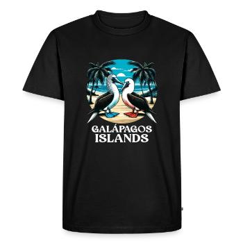 Îles Galapagos - T-shirt Premium bio Homme - noir - Devant - Nico (187cm)