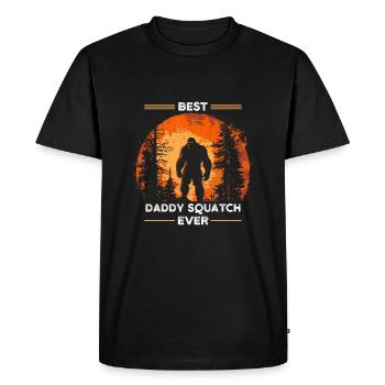 Meilleur Daddy Squatch de tous les temps - T-shirt Premium bio Homme - noir - Devant - Nico (187cm)