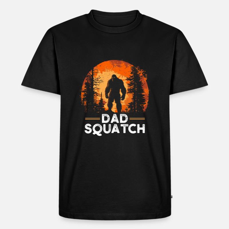 Dad Squatch - Männer Premium Bio T-Shirt - Schwarz