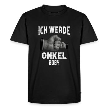Je serai un oncle en 2024 - T-shirt Premium bio Homme - noir - Devant - Nico (187cm)