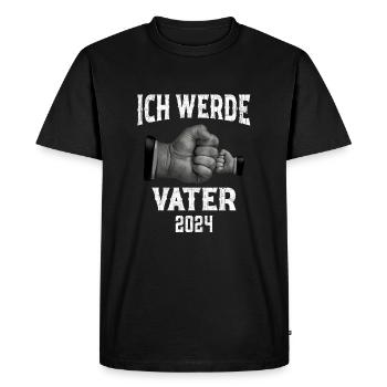 Je serai père en 2024 - T-shirt Premium bio Homme - noir - Devant - Nico (187cm)