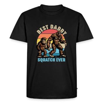 Meilleur Daddy Squatch de tous les temps - T-shirt Premium bio Homme - noir - Devant - Nico (187cm)