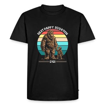 Meilleur Pappy Squatch de tous les temps - T-shirt Premium bio Homme - noir - Devant - Nico (187cm)
