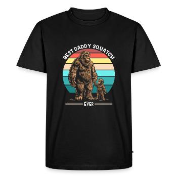 Meilleur Daddy Squatch de tous les temps - T-shirt Premium bio Homme - noir - Devant - Nico (187cm)