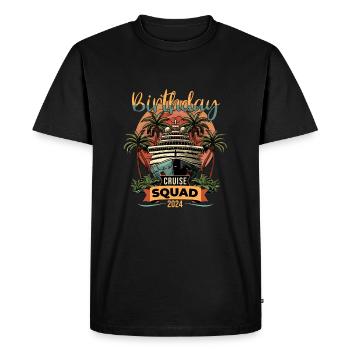 Escouade de croisière d’anniversaire 2024 - T-shirt Premium bio Homme - noir - Devant - Nico (187cm)