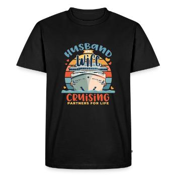 Mari Femme Partenaires de croisière pour la vie - T-shirt Premium bio Homme - noir - Devant - Nico (187cm)