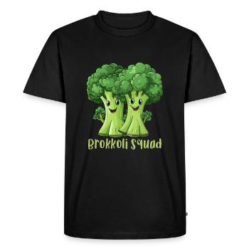 Escouade Brocoli - T-shirt Premium bio Homme - noir - Devant - Nico (187cm)