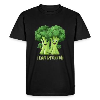 Team Broccoli - Men's Premium Organic T-Shirt - black - Front - Nico (187cm)