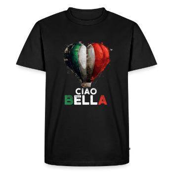 Ciao Bella - T-shirt Premium bio Homme - noir - Devant - Nico (187cm)
