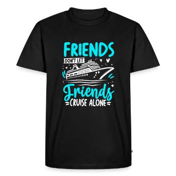 Les amis ne laissent pas leurs amis naviguer seuls - T-shirt Premium bio Homme - noir - Devant - Nico (187cm)