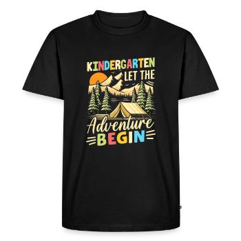Kindergarten Let The Adventure Begin - Men's Premium Organic T-Shirt - black - Front - Nico (187cm)