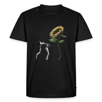 Meilleur papa chat de tous les temps - T-shirt Premium bio Homme - noir - Devant - Nico (187cm)