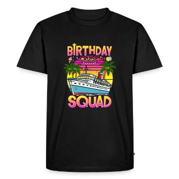 Birthday Cruise Squad - Men's Premium Organic T-Shirt - black - Front - Nico (187cm)