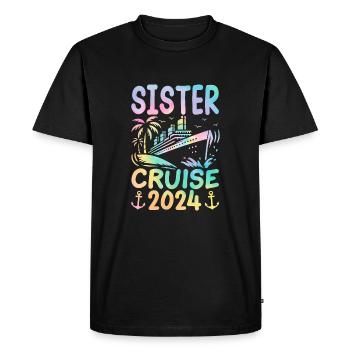 Croisière sœur 2024 - T-shirt Premium bio Homme - noir - Devant - Nico (187cm)