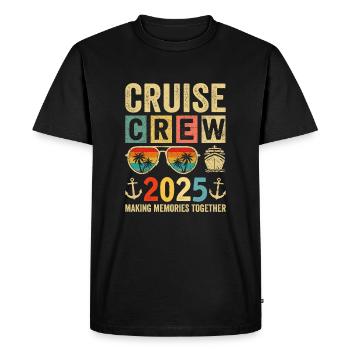 Cruise Crew 2025 - Men's Premium Organic T-Shirt - black - Front - Nico (187cm)