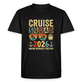 Cruise Squad 2026 - Men's Premium Organic T-Shirt - black - Front - Nico (187cm)