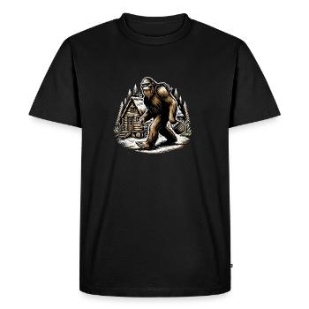 Bigfoot Collectible Sasquatch - Men's Premium Organic T-Shirt - black - Front - Nico (187cm)