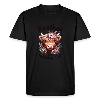 Frère De La Fille D’anniversaire - T-shirt Premium bio Homme - noir - Devant - Nico (187cm)