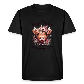 Grande Soeur De La Fille D’anniversaire - T-shirt Premium bio Homme - noir - Devant - Nico (187cm)