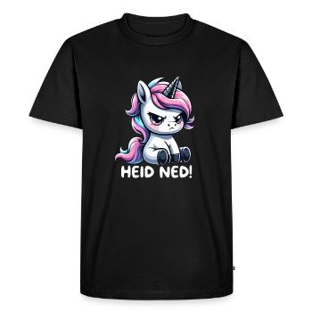 Heid Ned Dialecte Licorne - T-shirt Premium bio Homme - noir - Devant - Nico (187cm)