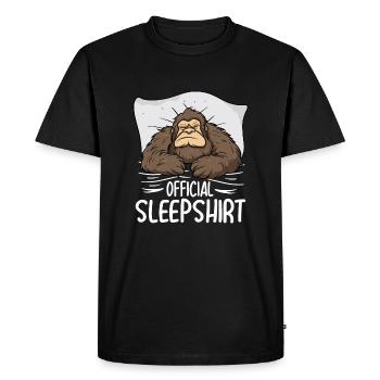 Bigfoot Official Sleepshirt - Men's Premium Organic T-Shirt - black - Front - Nico (187cm)