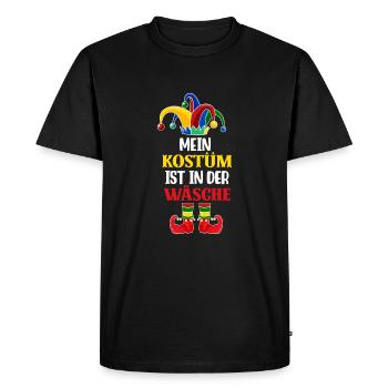 Mon costume est au lavage - T-shirt Premium bio Homme - noir - Devant - Nico (187cm)