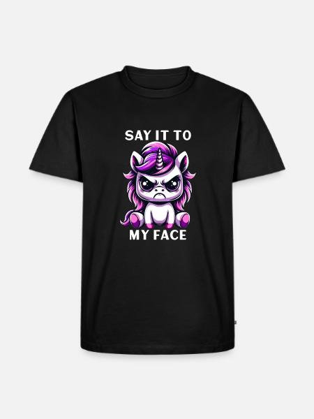Dis-le-moi en face - T-shirt Premium bio Homme - noir