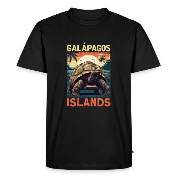 Îles Galapagos - T-shirt Premium bio Homme - noir - Devant - Nico (187cm)