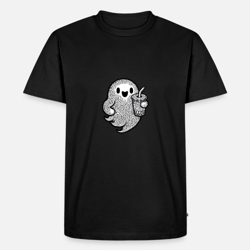 Ghost Bubble Te - Männer Premium Bio T-Shirt - Schwarz