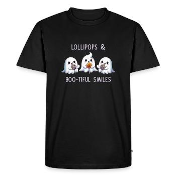 Lollipop & Bootiful Smiles - Men's Premium Organic T-Shirt - black - Front - Nico (187cm)