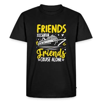 Les amis ne laissent pas leurs amis naviguer seuls - T-shirt Premium bio Homme - noir - Devant - Nico (187cm)