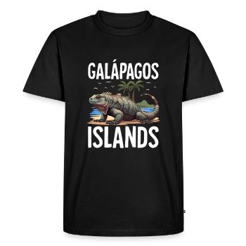 Îles Galapagos - T-shirt Premium bio Homme - noir - Devant - Nico (187cm)
