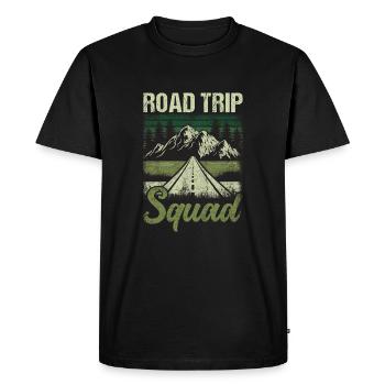 Road Trip Squad - Men's Premium Organic T-Shirt - black - Front - Nico (187cm)