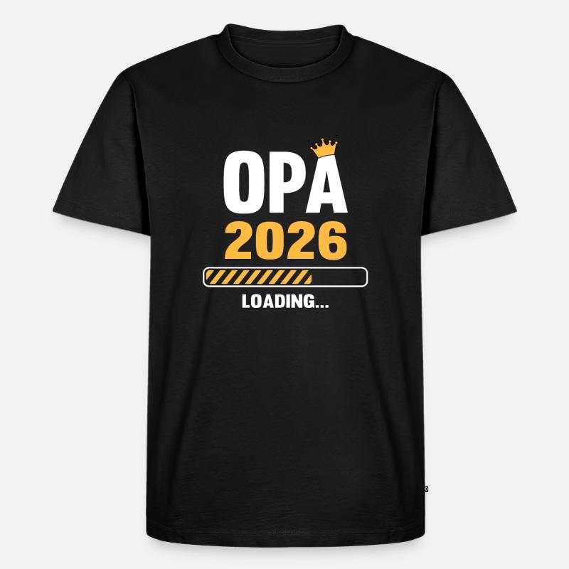 Opa 2026 Loading - Männer Premium Bio T-Shirt - Schwarz