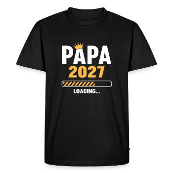 Papa 2027 Chargement - T-shirt Premium bio Homme - noir - Devant - Nico (187cm)