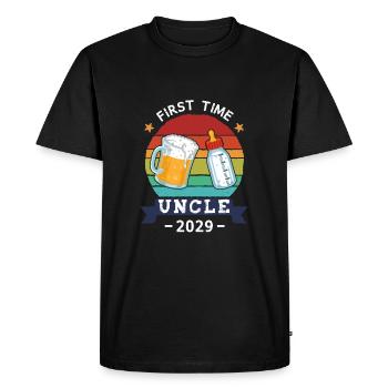Première fois oncle 2029 - T-shirt Premium bio Homme - noir - Devant - Nico (187cm)