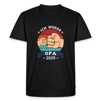 Je vais être grand-père 2029 Grossesse Papy en devenir - T-shirt Premium bio Homme - noir - Devant - Nico (187cm)