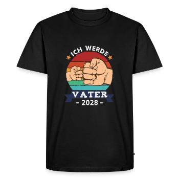 I'm going to be a father 2028 Pregnancy-to-be - Men's Premium Organic T-Shirt - black - Front - Nico (187cm)