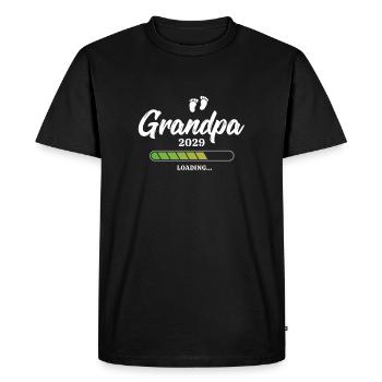 Grand-père Chargement 2029 - T-shirt Premium bio Homme - noir - Devant - Nico (187cm)