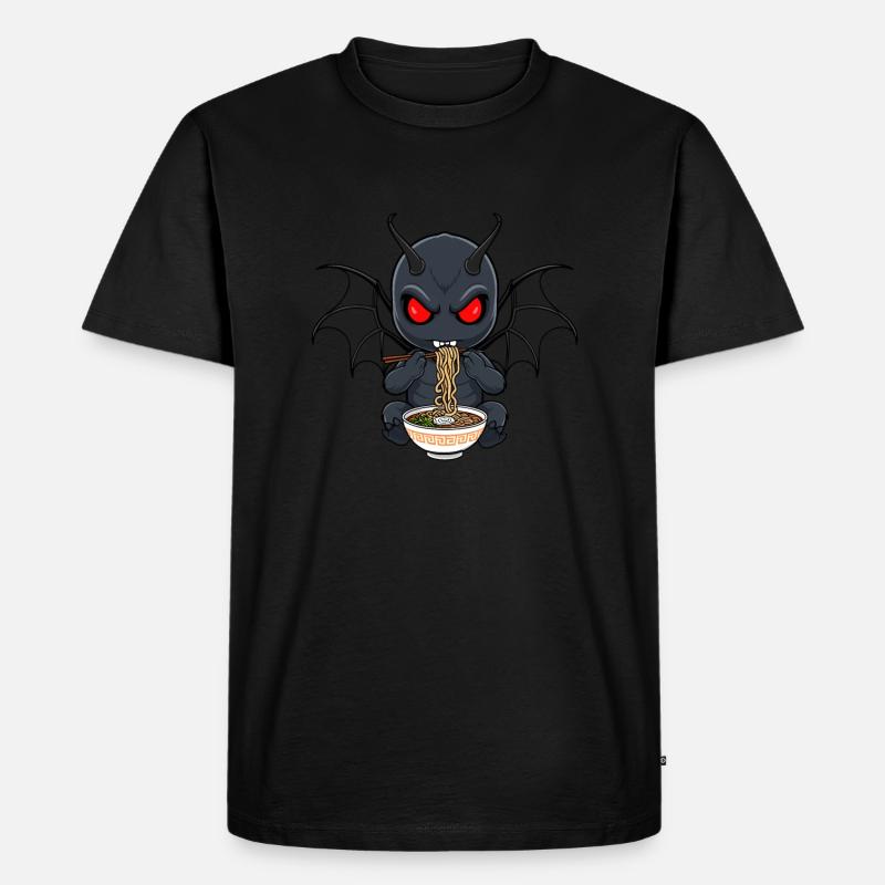 Mothman Ramen - Männer Premium Bio T-Shirt - Schwarz