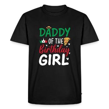 Daddy Of The Birthday Girl - Männer Premium Bio T-Shirt - Schwarz - Vorne - Nico (187cm)