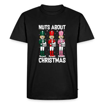 Noix de Noël - T-shirt Premium bio Homme - noir - Devant - Nico (187cm)