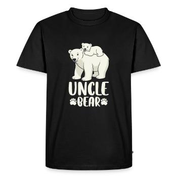 Oncle Ours - T-shirt Premium bio Homme - noir - Devant - Nico (187cm)